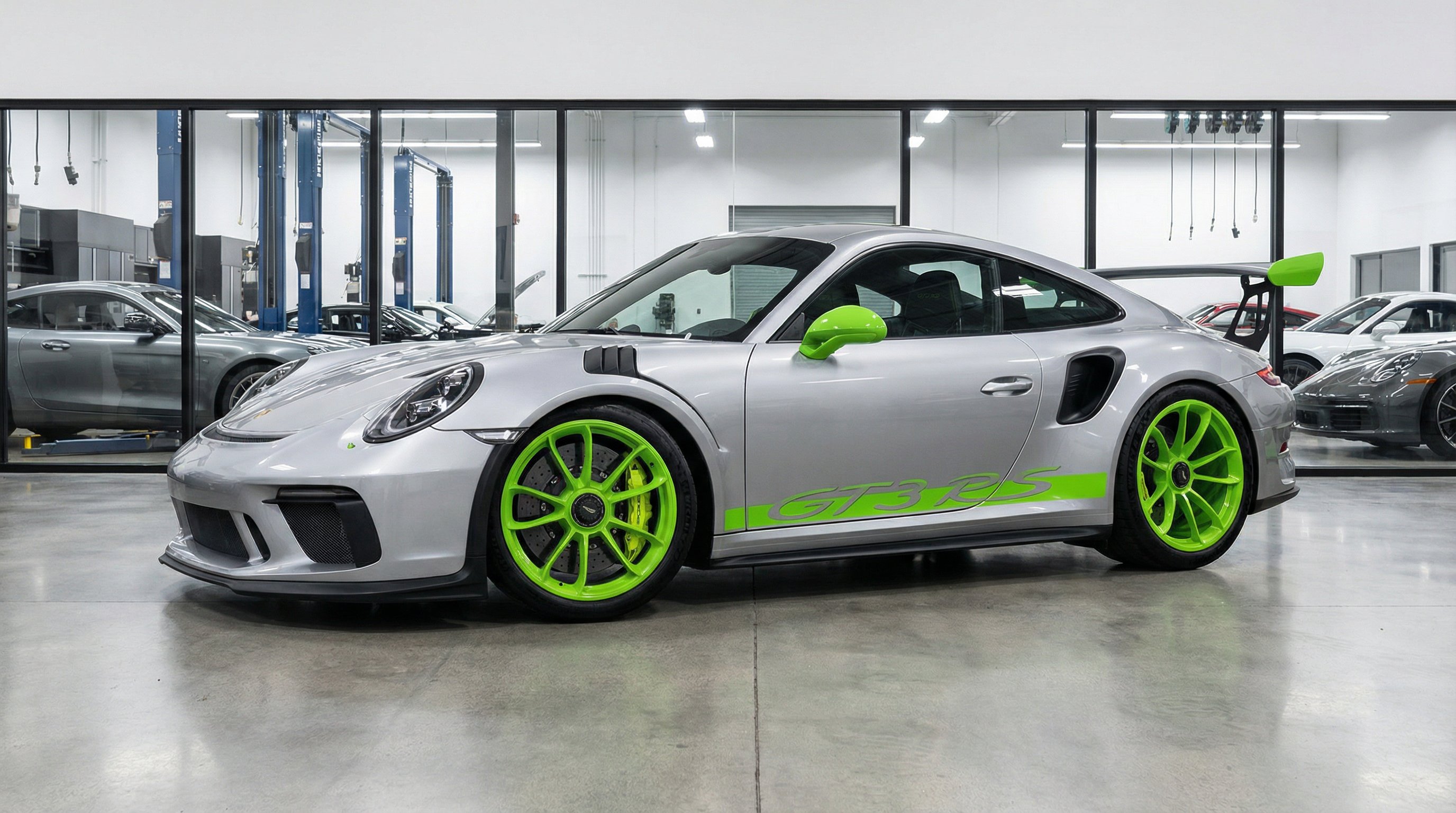 黄色仓库保时捷改装视频